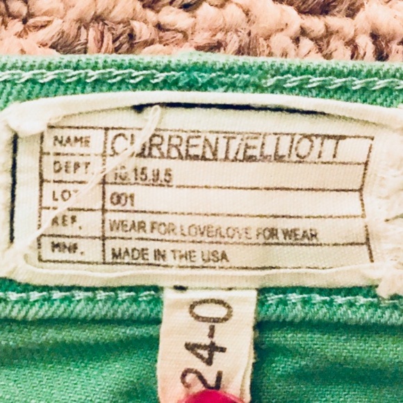 Current/Elliot Green Skinny Jeans, 24 - Picture 2 of 3